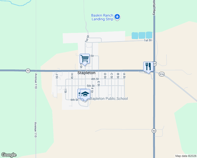 map of restaurants, bars, coffee shops, grocery stores, and more near 499 4th St in Stapleton