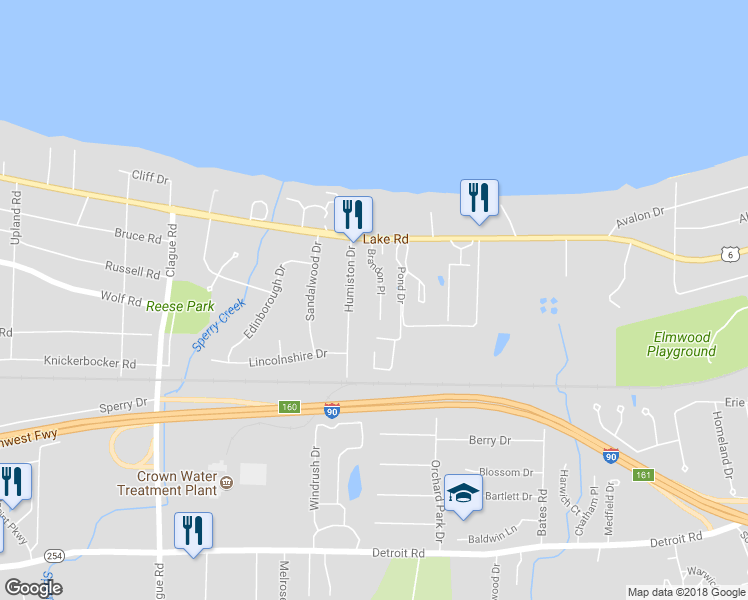 map of restaurants, bars, coffee shops, grocery stores, and more near 20 Brandon Place in Rocky River