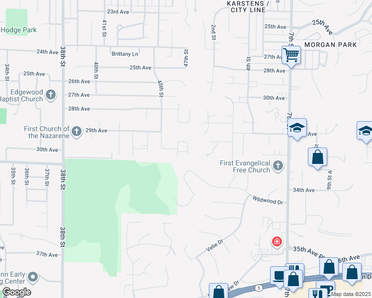 map of restaurants, bars, coffee shops, grocery stores, and more near 4607 30th Avenue Court in Rock Island