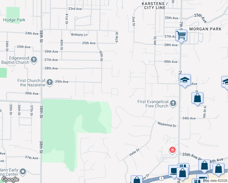 map of restaurants, bars, coffee shops, grocery stores, and more near 4607 30th Avenue Court in Rock Island
