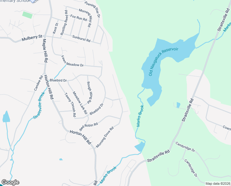 map of restaurants, bars, coffee shops, grocery stores, and more near 16 Thistle Down Lane in Naugatuck