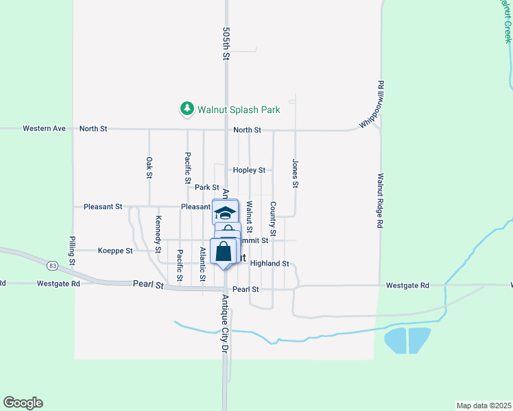 map of restaurants, bars, coffee shops, grocery stores, and more near 503 Walnut Street in Walnut