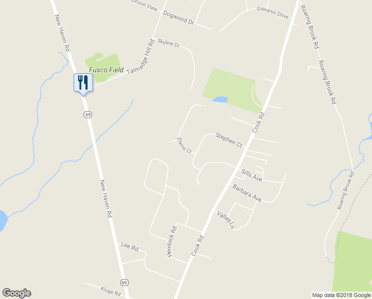 map of restaurants, bars, coffee shops, grocery stores, and more near 19 Elaine Court in Prospect