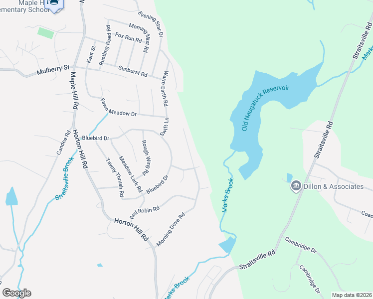 map of restaurants, bars, coffee shops, grocery stores, and more near 290 Morning Dove Road in Naugatuck