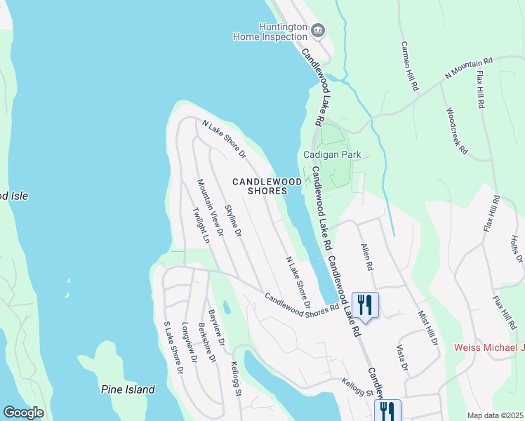 map of restaurants, bars, coffee shops, grocery stores, and more near 49 North Lake Shore Drive in Brookfield