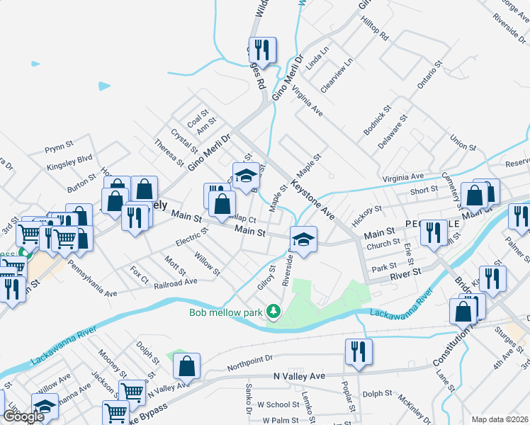 map of restaurants, bars, coffee shops, grocery stores, and more near 336 Brook St in Blakely