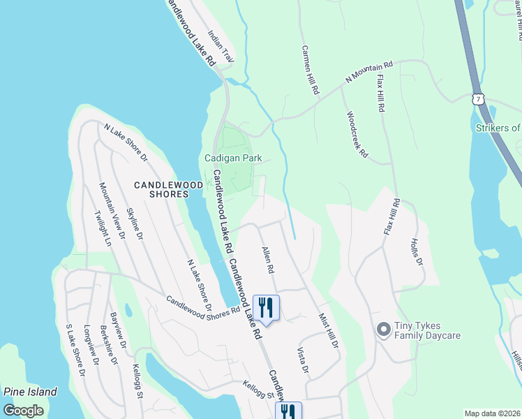 map of restaurants, bars, coffee shops, grocery stores, and more near 37 Prange Road in Brookfield