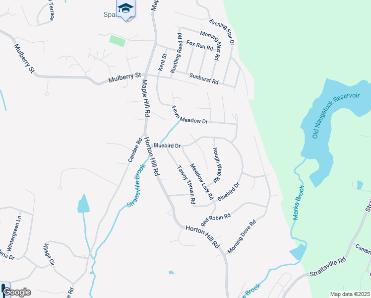 map of restaurants, bars, coffee shops, grocery stores, and more near 179 Meadow Lark Road in Naugatuck