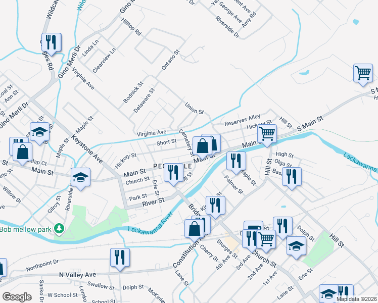 map of restaurants, bars, coffee shops, grocery stores, and more near 315 Cemetery Street in Blakely
