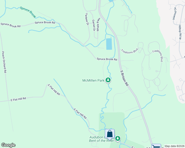 map of restaurants, bars, coffee shops, grocery stores, and more near 109 Spruce Brook Road in Southbury