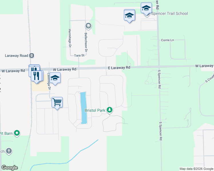 map of restaurants, bars, coffee shops, grocery stores, and more near 2017 Rownham Hill Road in New Lenox