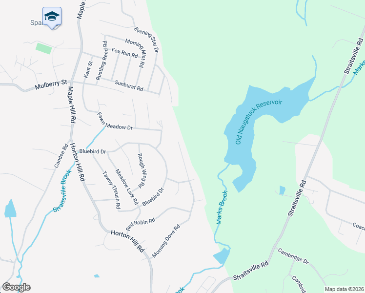 map of restaurants, bars, coffee shops, grocery stores, and more near 331 Morning Dove Road in Naugatuck
