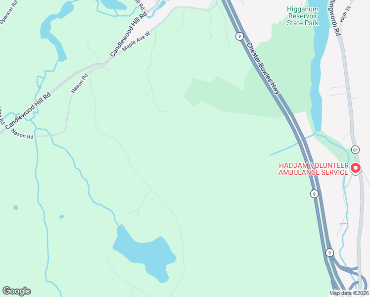 map of restaurants, bars, coffee shops, grocery stores, and more near 65 Maple Avenue West in Haddam