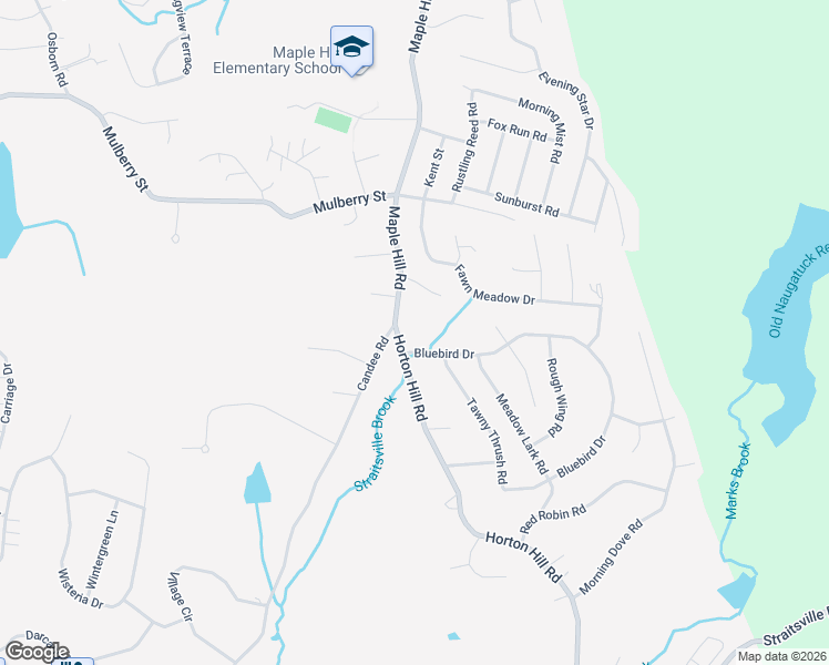 map of restaurants, bars, coffee shops, grocery stores, and more near 876 Maple Hill Road in Naugatuck