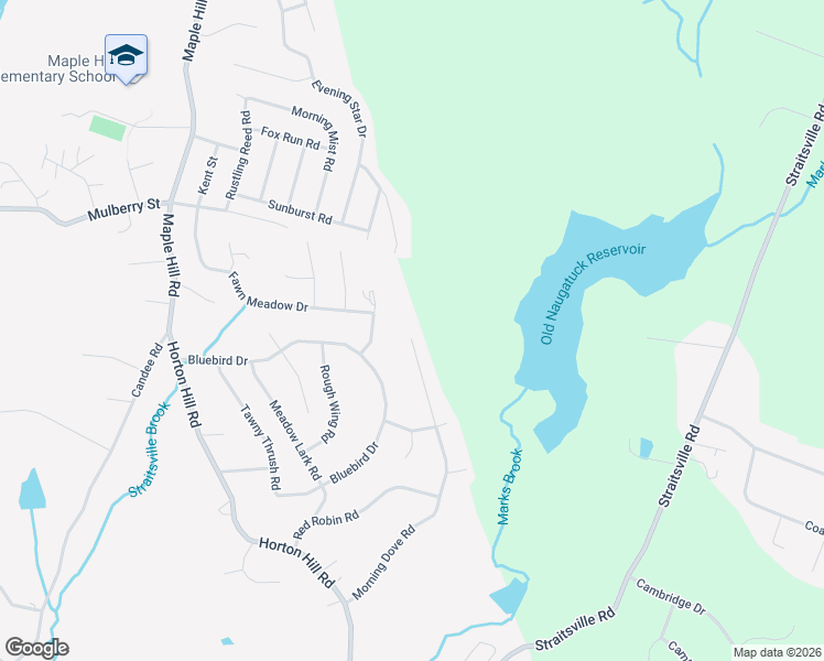 map of restaurants, bars, coffee shops, grocery stores, and more near 535 Mulberry Street in Naugatuck