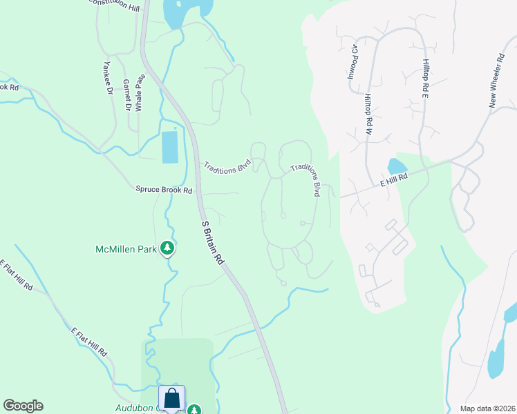map of restaurants, bars, coffee shops, grocery stores, and more near 24 Traditions Boulevard in Southbury