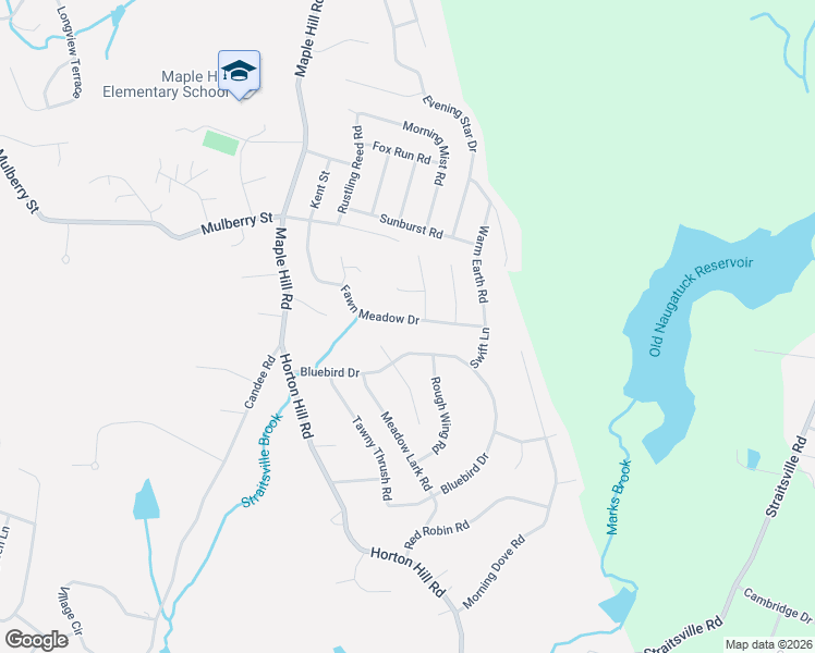 map of restaurants, bars, coffee shops, grocery stores, and more near 37 Fawn Meadow Drive in Naugatuck