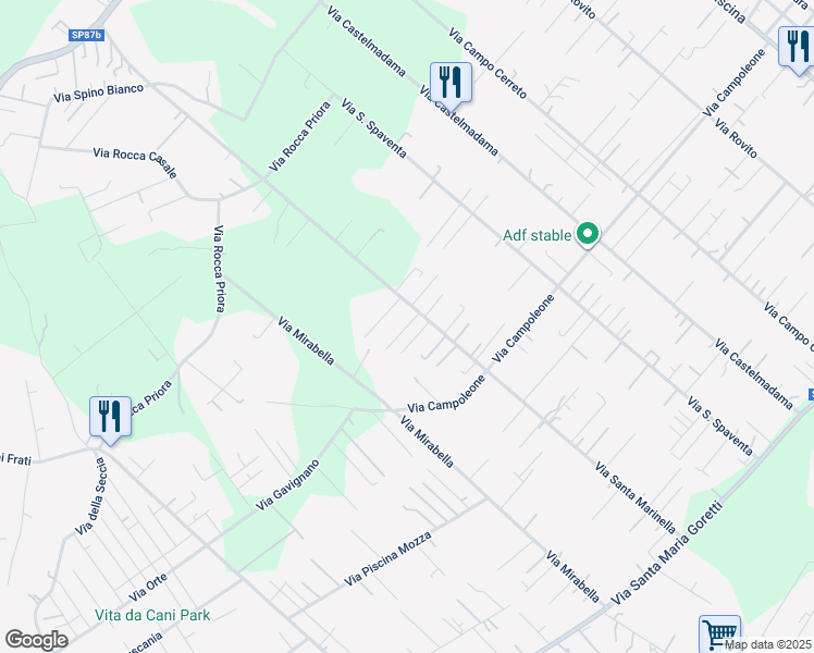 map of restaurants, bars, coffee shops, grocery stores, and more near 3 Via Mentana in Nettuno
