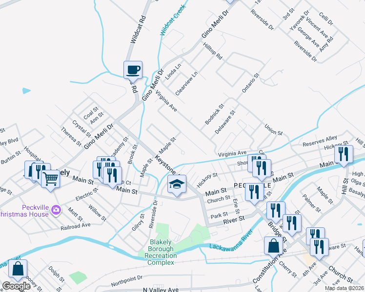 map of restaurants, bars, coffee shops, grocery stores, and more near 210 Kathleen Dr in Blakely