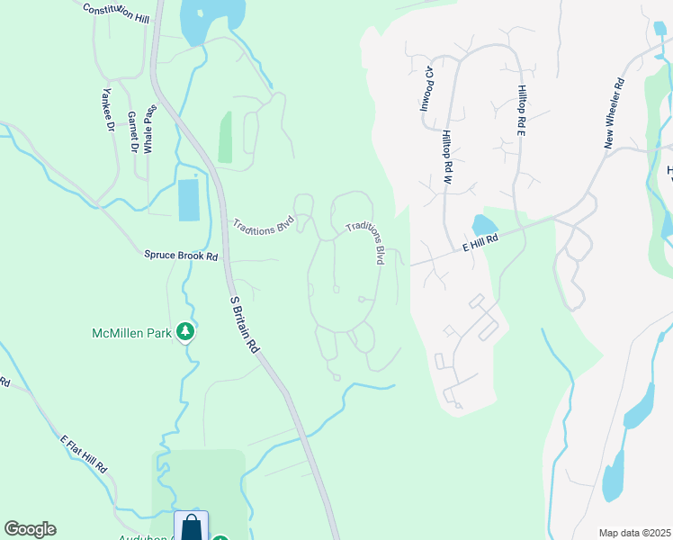map of restaurants, bars, coffee shops, grocery stores, and more near 2 Freedom Circle in Southbury