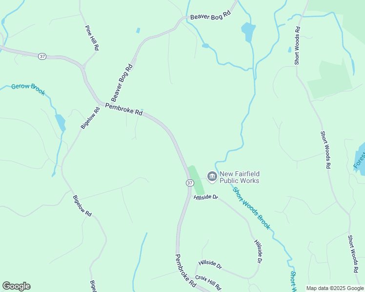 map of restaurants, bars, coffee shops, grocery stores, and more near 204 Connecticut 37 in New Fairfield