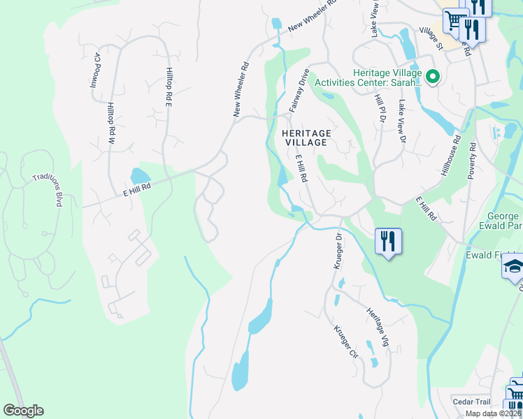 map of restaurants, bars, coffee shops, grocery stores, and more near 78 Old Poverty Road in Southbury