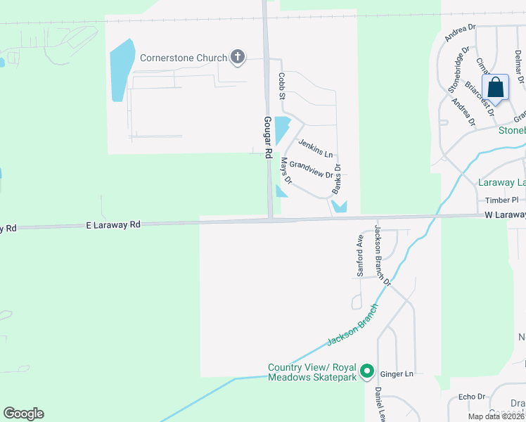 map of restaurants, bars, coffee shops, grocery stores, and more near 22250 Gougar Road in Joliet