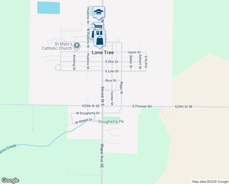 map of restaurants, bars, coffee shops, grocery stores, and more near 509 South Riggs Street in Lone Tree