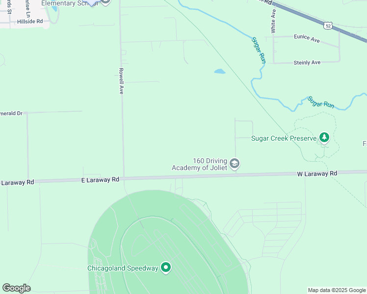 map of restaurants, bars, coffee shops, grocery stores, and more near 1023 East Laraway Road in Joliet