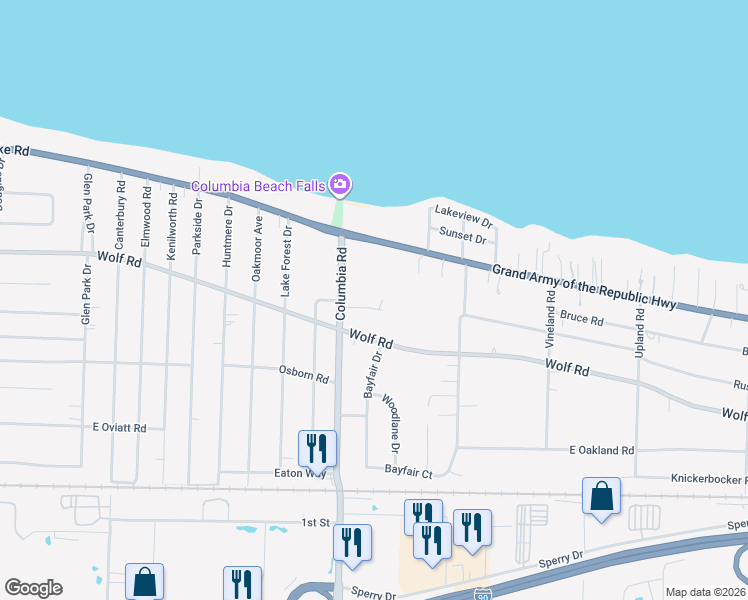 map of restaurants, bars, coffee shops, grocery stores, and more near 25402 Conover Drive in Bay Village