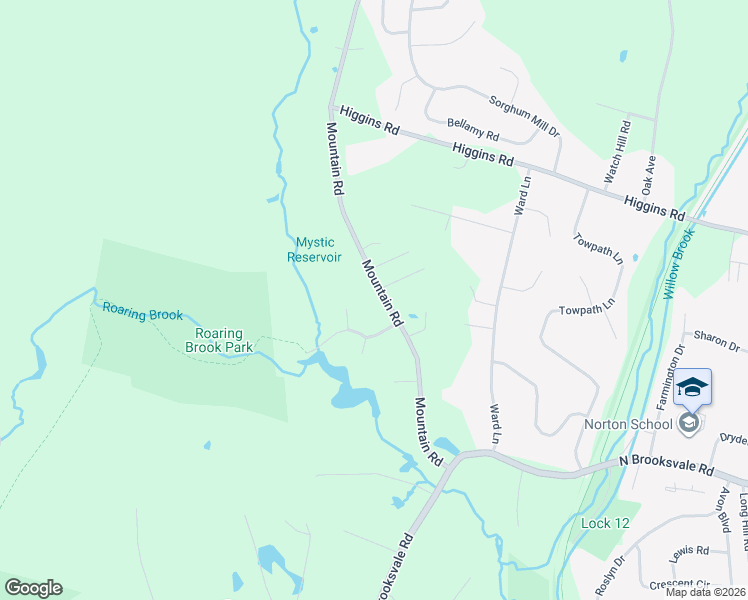map of restaurants, bars, coffee shops, grocery stores, and more near 804 Mountain Road in Cheshire