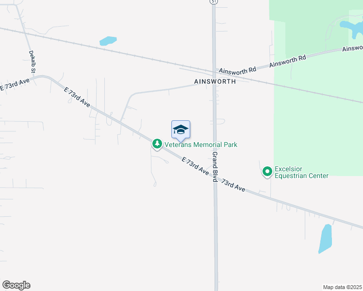 map of restaurants, bars, coffee shops, grocery stores, and more near 6100 East 73rd Avenue in Merrillville
