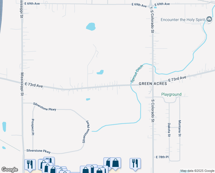 map of restaurants, bars, coffee shops, grocery stores, and more near 2503 Lincoln Highway in Merrillville