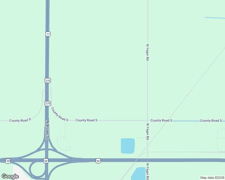 map of restaurants, bars, coffee shops, grocery stores, and more near North Yager Road in Nickerson