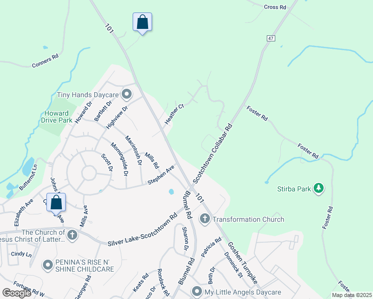 map of restaurants, bars, coffee shops, grocery stores, and more near 375-1577 Goshen Turnpike in Middletown