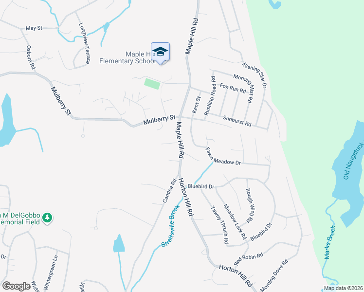 map of restaurants, bars, coffee shops, grocery stores, and more near 826 Maple Hill Road in Naugatuck
