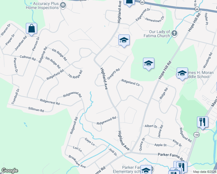 map of restaurants, bars, coffee shops, grocery stores, and more near 118 Highland Ave in Wallingford