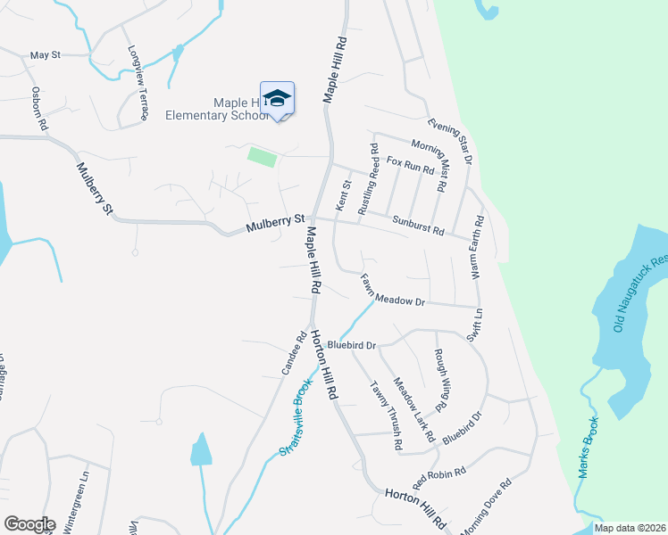 map of restaurants, bars, coffee shops, grocery stores, and more near 15 Fawn Meadow Drive in Naugatuck