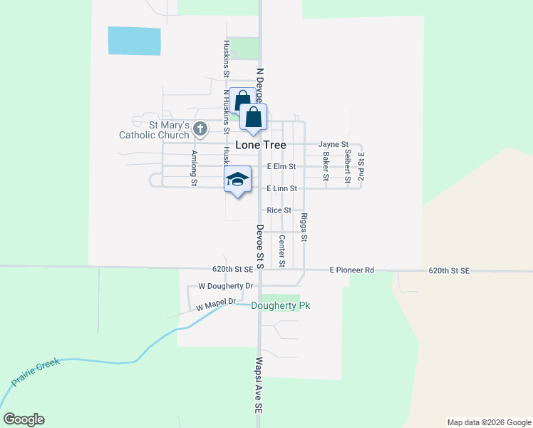map of restaurants, bars, coffee shops, grocery stores, and more near 400 Devoe Street South in Lone Tree