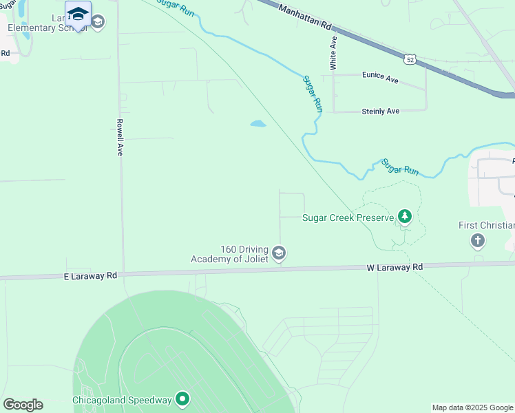 map of restaurants, bars, coffee shops, grocery stores, and more near 1151 East Laraway Road in Joliet