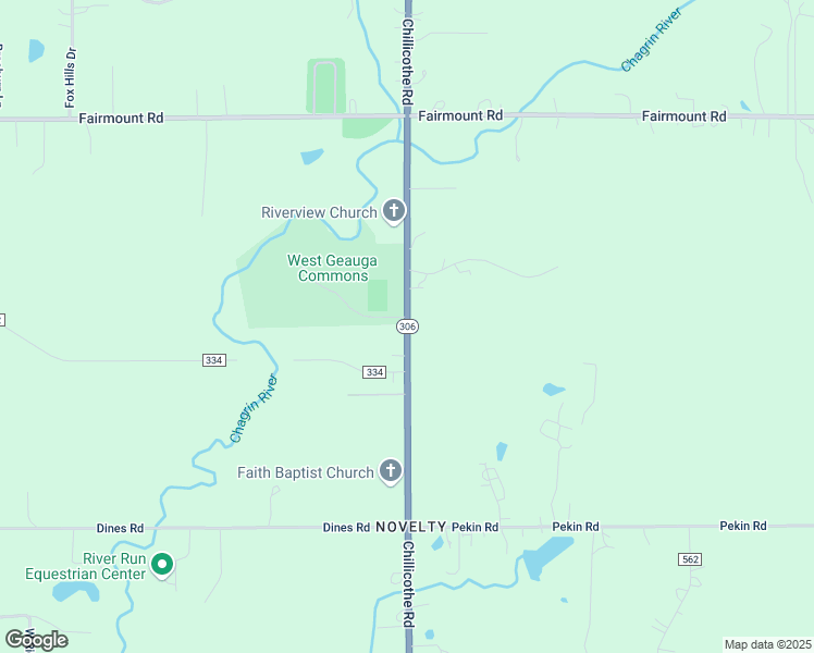 map of restaurants, bars, coffee shops, grocery stores, and more near 14025 Chillicothe Road in Novelty