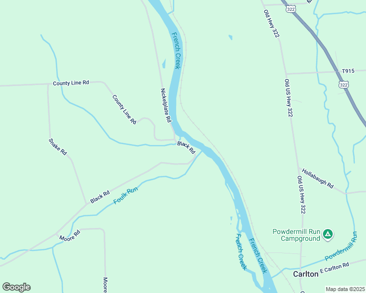 map of restaurants, bars, coffee shops, grocery stores, and more near 397 Black Road in Cochranton