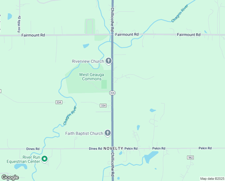 map of restaurants, bars, coffee shops, grocery stores, and more near 14025 Chillicothe Road in Novelty