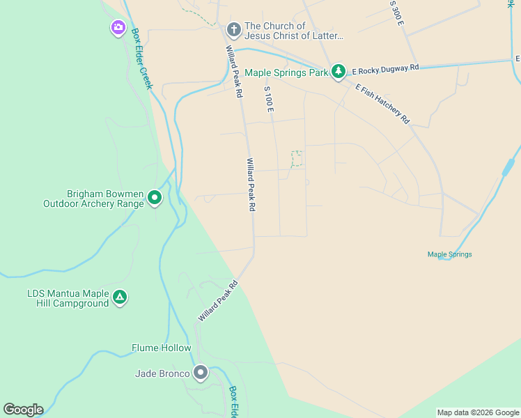 map of restaurants, bars, coffee shops, grocery stores, and more near 593 Willard Peak Road in Mantua