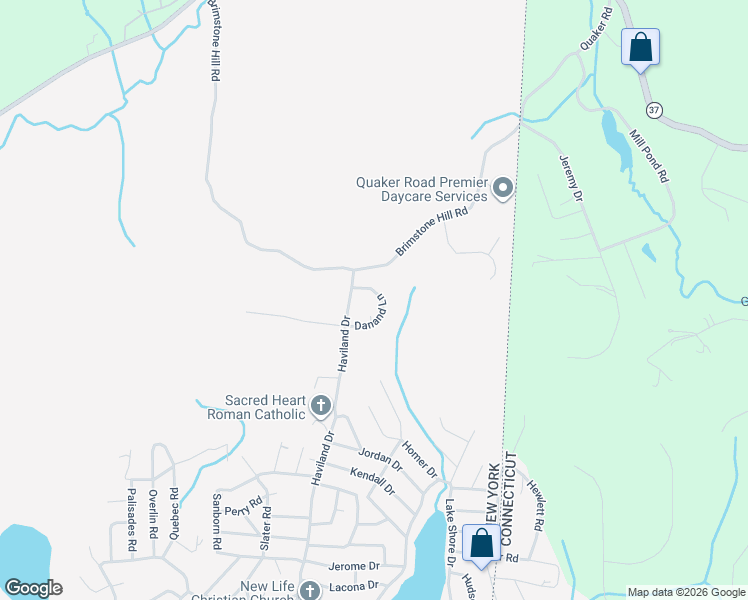 map of restaurants, bars, coffee shops, grocery stores, and more near 7 Danand Lane in Patterson