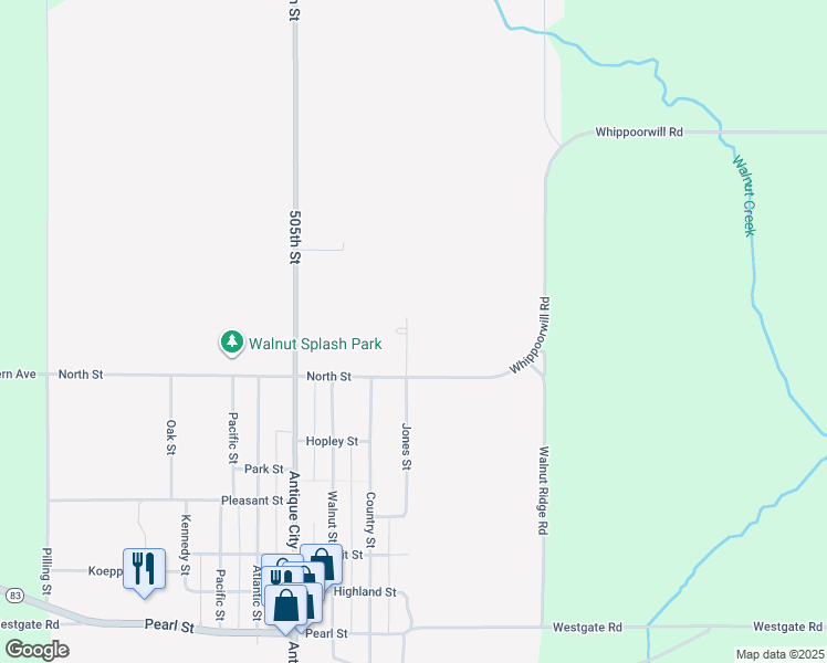 map of restaurants, bars, coffee shops, grocery stores, and more near 901 Jones Street Circle in Walnut