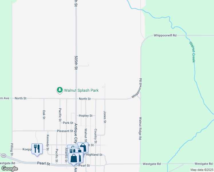 map of restaurants, bars, coffee shops, grocery stores, and more near 901 Jones Street Circle in Walnut