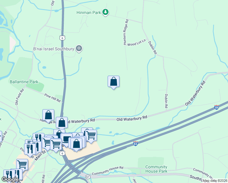 map of restaurants, bars, coffee shops, grocery stores, and more near in Southbury