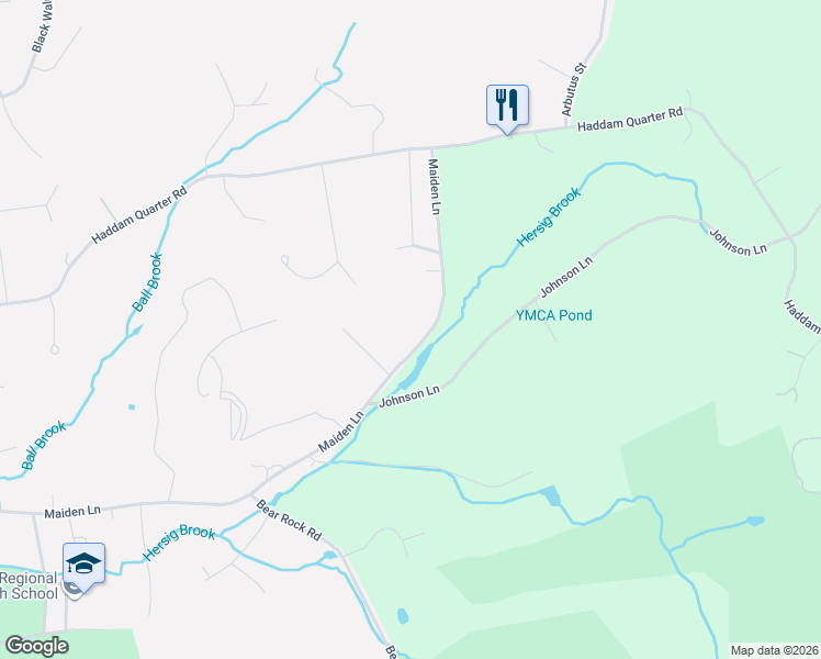 map of restaurants, bars, coffee shops, grocery stores, and more near 398 Maiden Lane in Durham