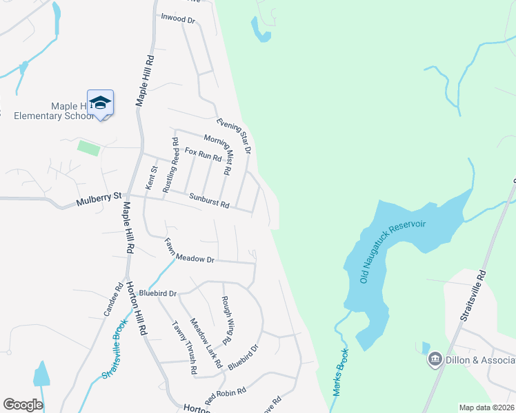 map of restaurants, bars, coffee shops, grocery stores, and more near 36 Warm Earth Road in Naugatuck